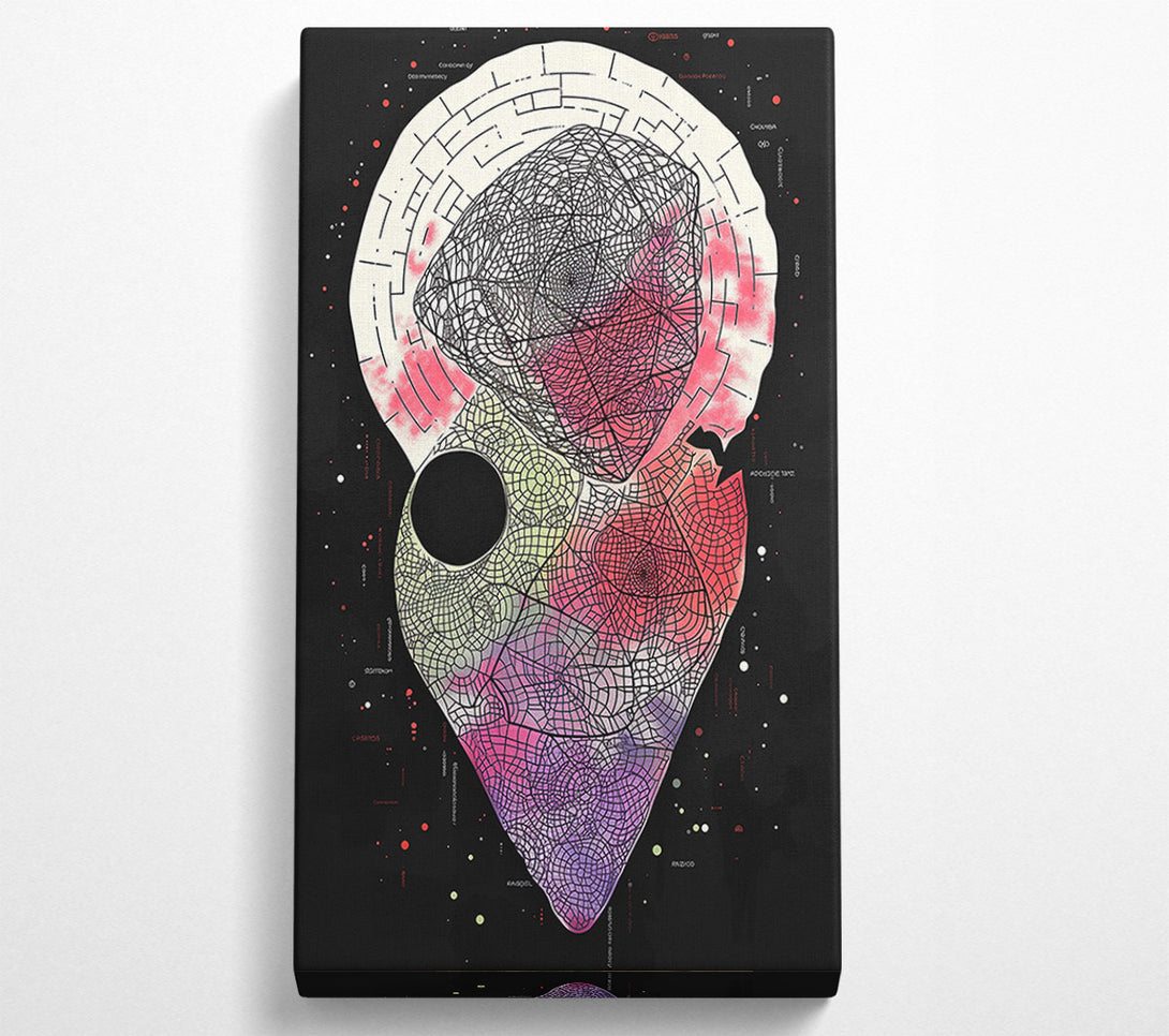  A Canvas Print of Crimson Veined Labyrinth Canvas Wall Art