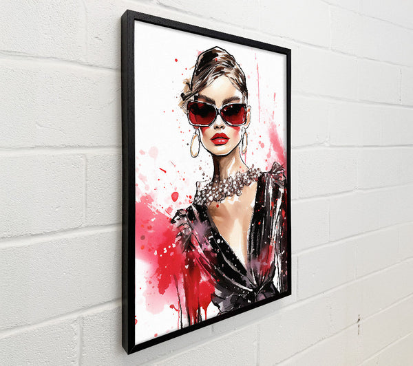 Lady Fashion Catwalk Watercolour