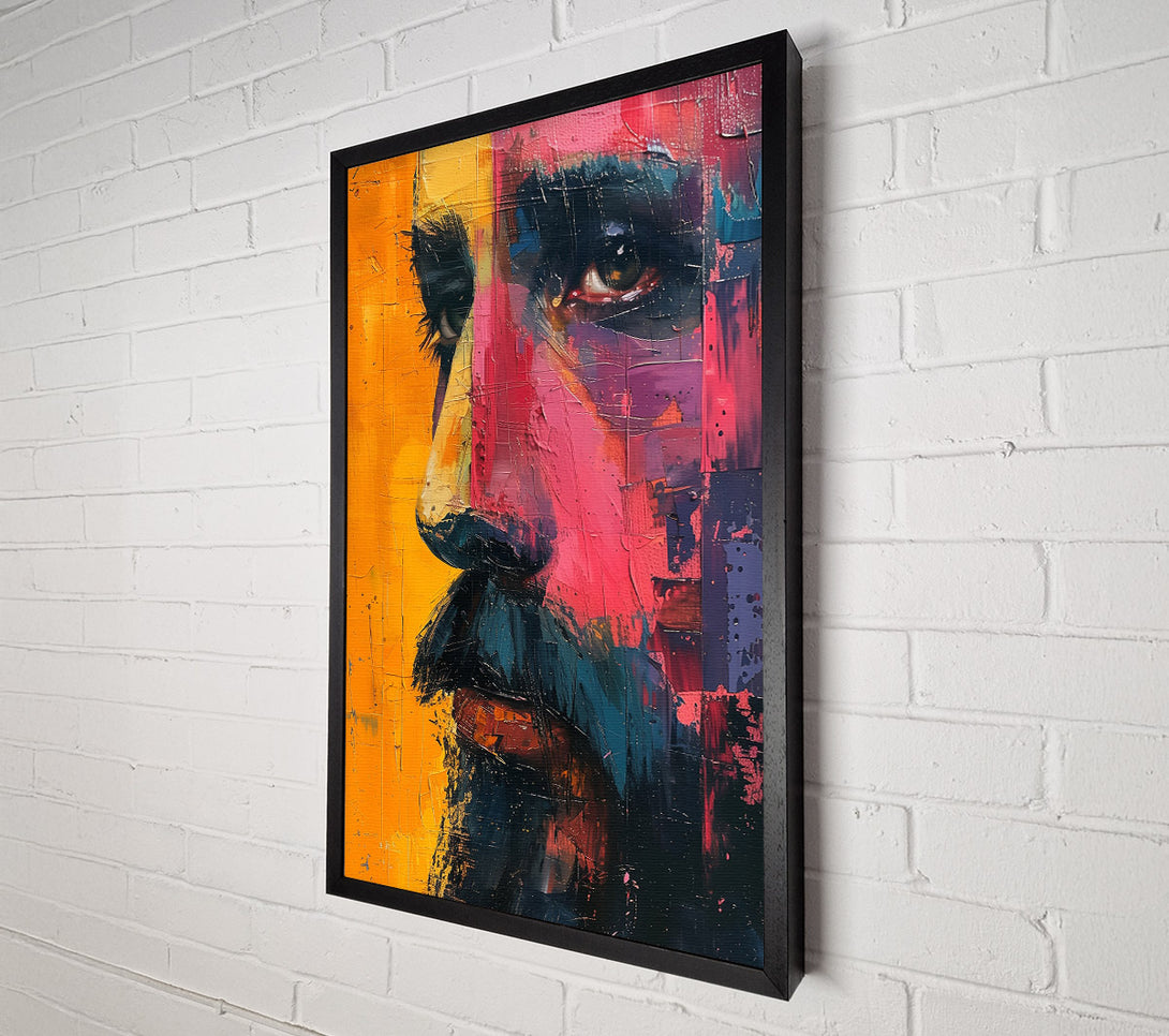  A Canvas Print of Crimson Profile Glance Canvas Art