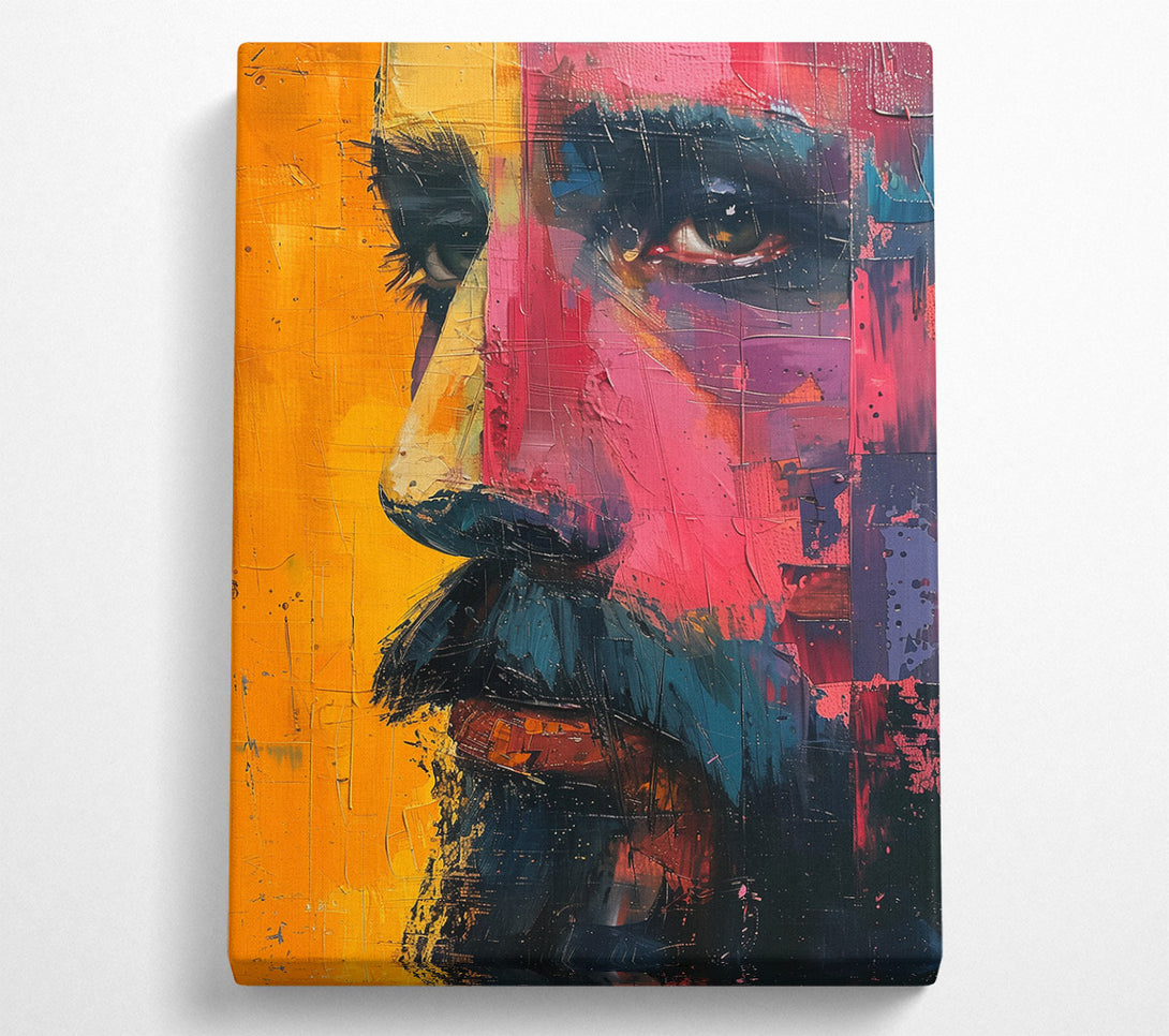  A Canvas Print of Crimson Profile Glance Canvas Art