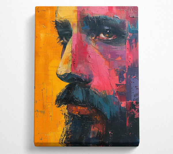  A Canvas Print of Crimson Profile Glance Canvas Art