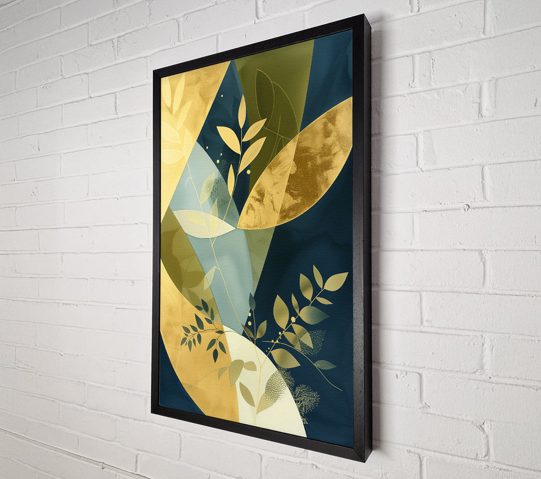  A Canvas Print of Golden Branch Abstract Canvas Wall Art