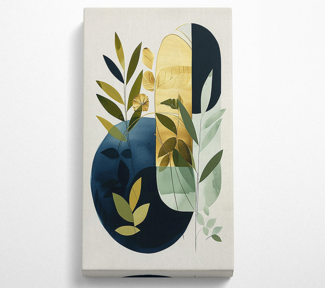  A Canvas Print of Golden Navy Foliage Canvas Wall Art
