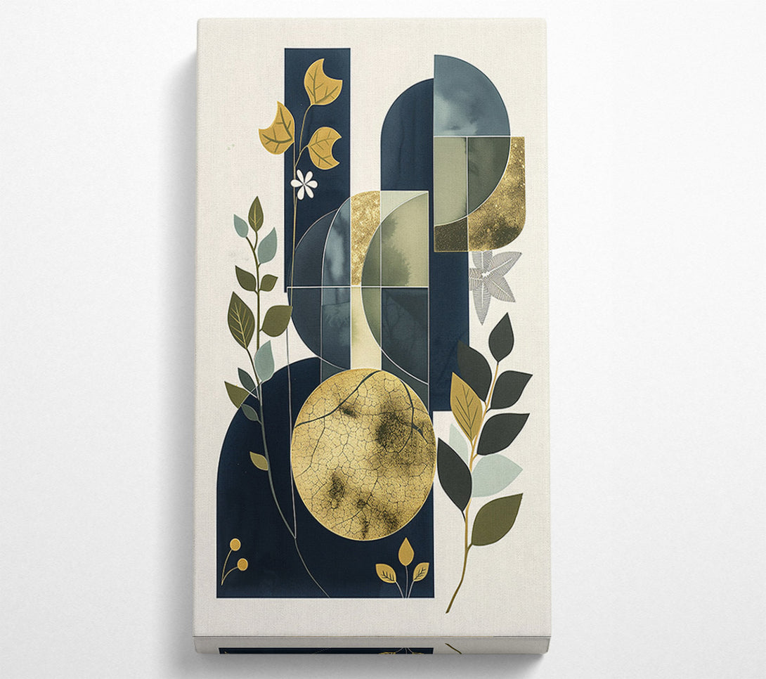  A Canvas Print of Golden Midnight Blooms Canvas Art
