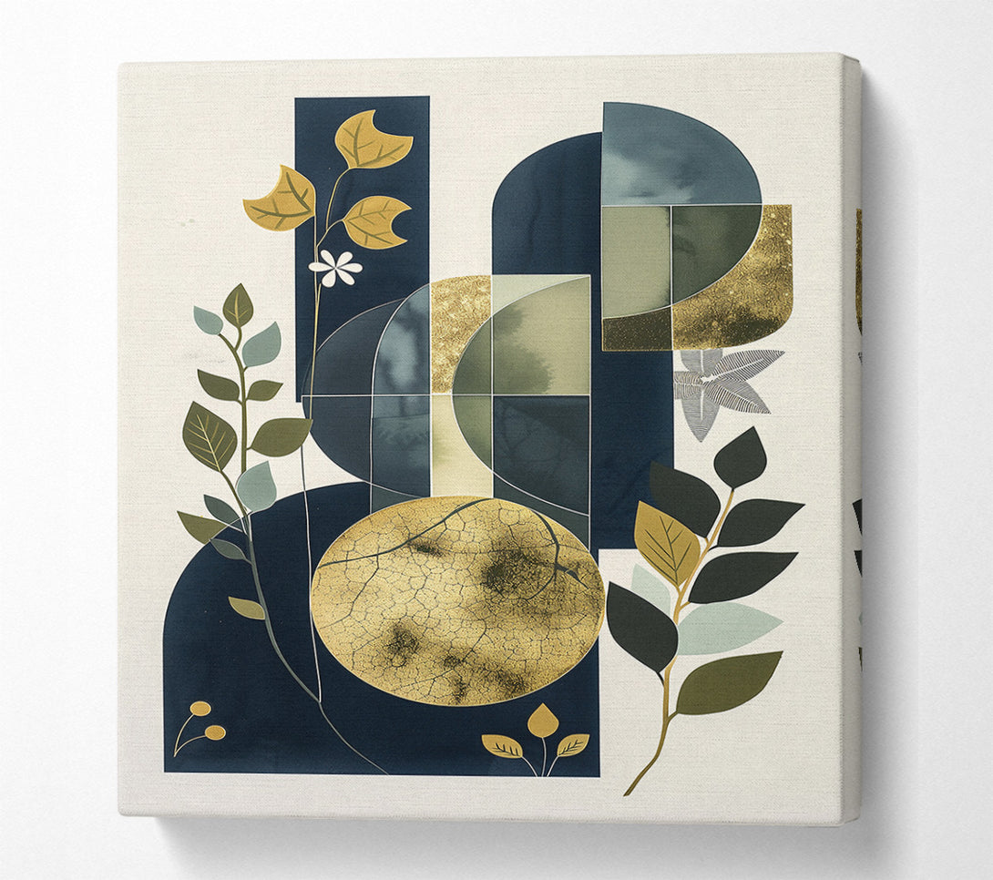  A Canvas Print of Golden Midnight Blooms Canvas Art