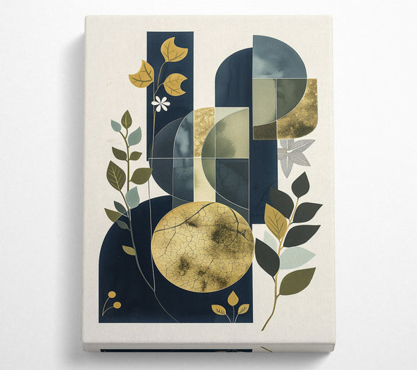 A Canvas Print of Golden Midnight Blooms Canvas Art