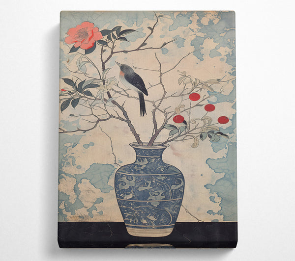  A Canvas Print of Blue Porcelain Bloom Canvas Art