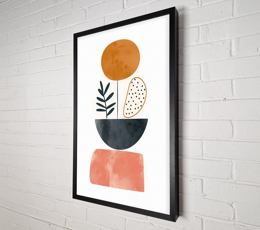  A Canvas Print of Coral Abstract Bloom Canvas Wall Art