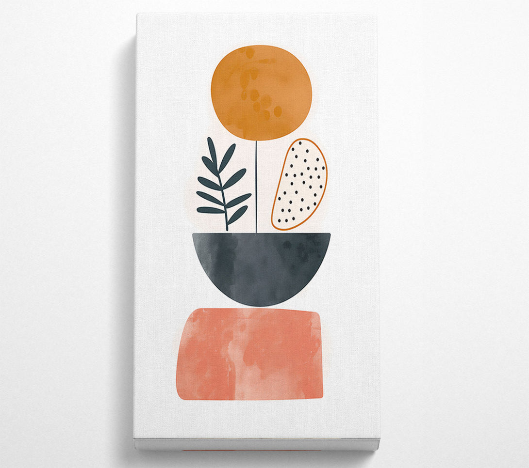  A Canvas Print of Coral Abstract Bloom Canvas Wall Art
