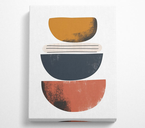  A Canvas Print of Terracotta Stacked Shapes Canvas Art
