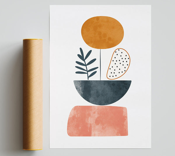 Orange Abstract Still Life Print