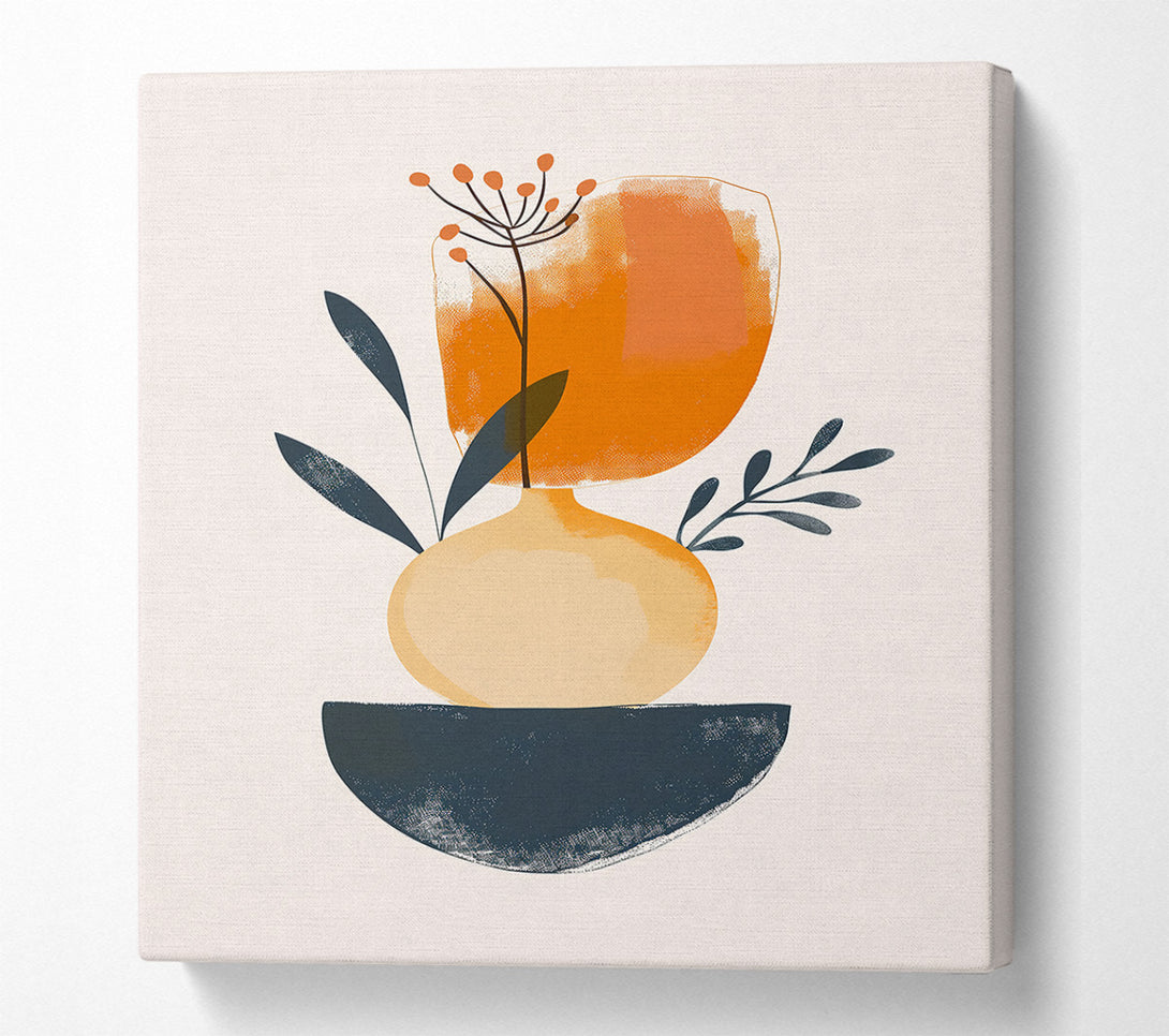  A Canvas Print of Orange Abstract Bloom Canvas Print