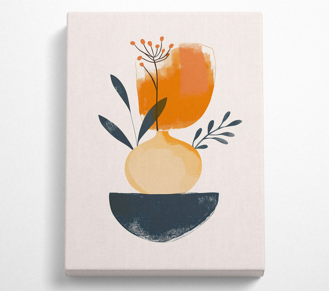  A Canvas Print of Orange Abstract Bloom Canvas Print