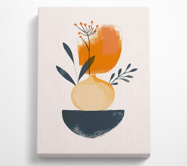  A Canvas Print of Orange Abstract Bloom Canvas Print