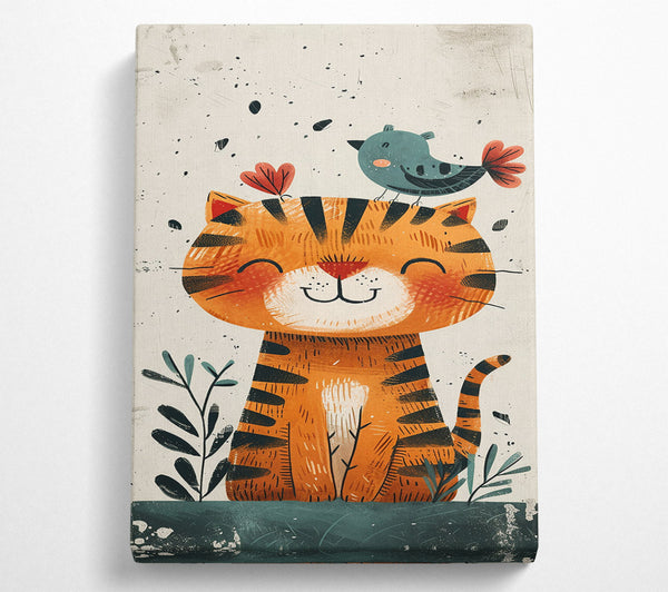  A Canvas Print of Orange Tiger Joy Canvas Art