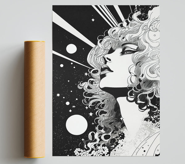 Lady Looking Into Space Giclee Print