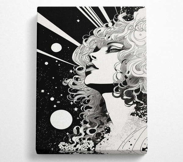  A Canvas Print of Lady Looking Into Space Canvas Art