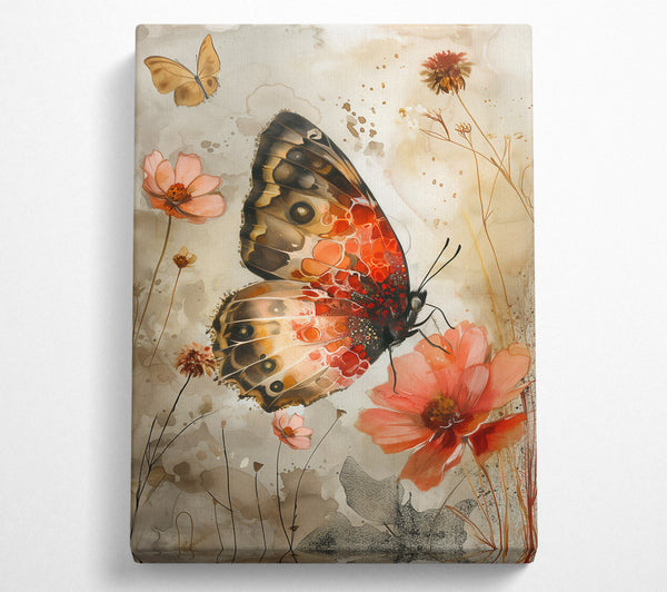  A Canvas Print of Coral Winged Dream Canvas Print