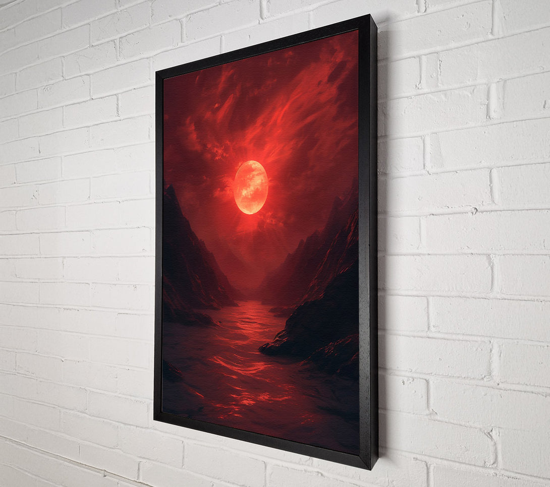  A Canvas Print of Crimson River'S End Canvas Wall Art