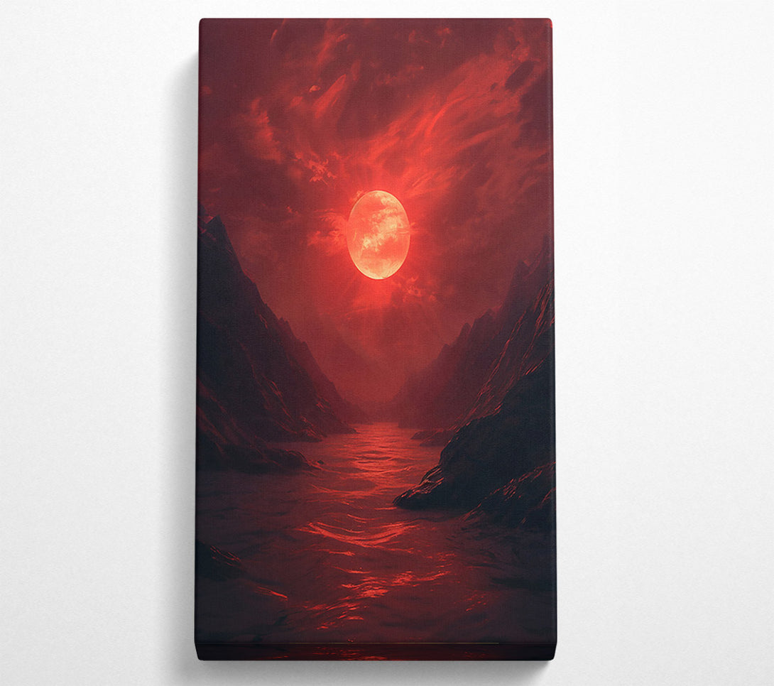  A Canvas Print of Crimson River'S End Canvas Wall Art