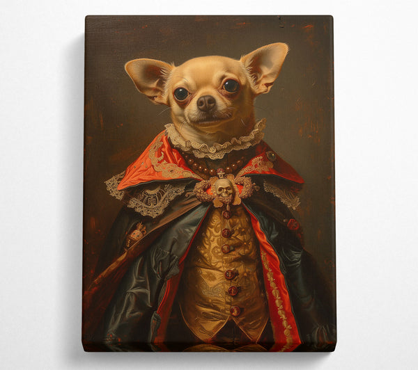  A Canvas Print of Crimson Canine Majesty Canvas Art