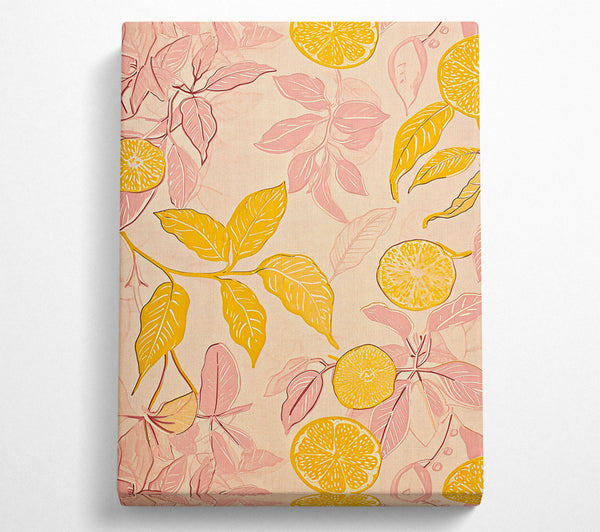  A Canvas Print of Peachy Citrus Dreams Canvas Wall Art