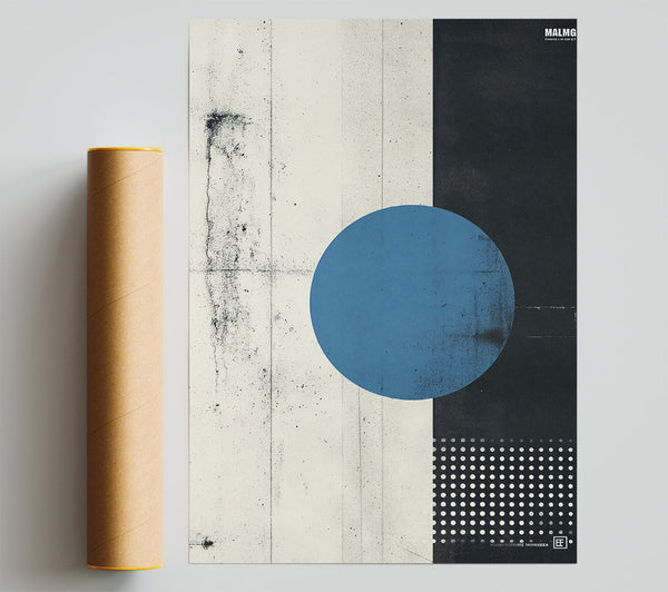 Blue Circle Abstract Giclee Print