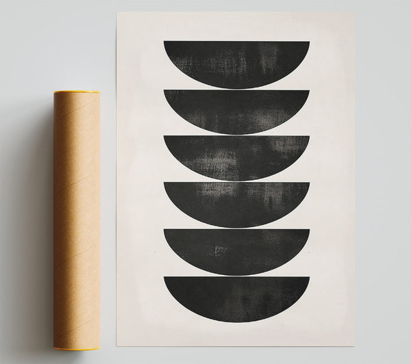 Black Semicircle Stacking Poster