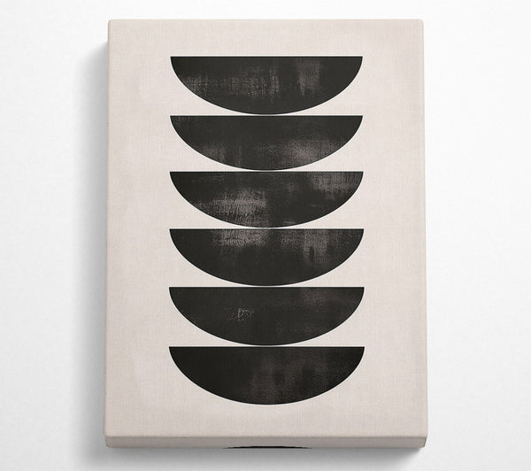  A Canvas Print of Black Semicircle Stacking Canvas Wall Art