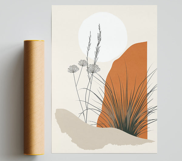 Burnt Orange Oasis Giclee Print