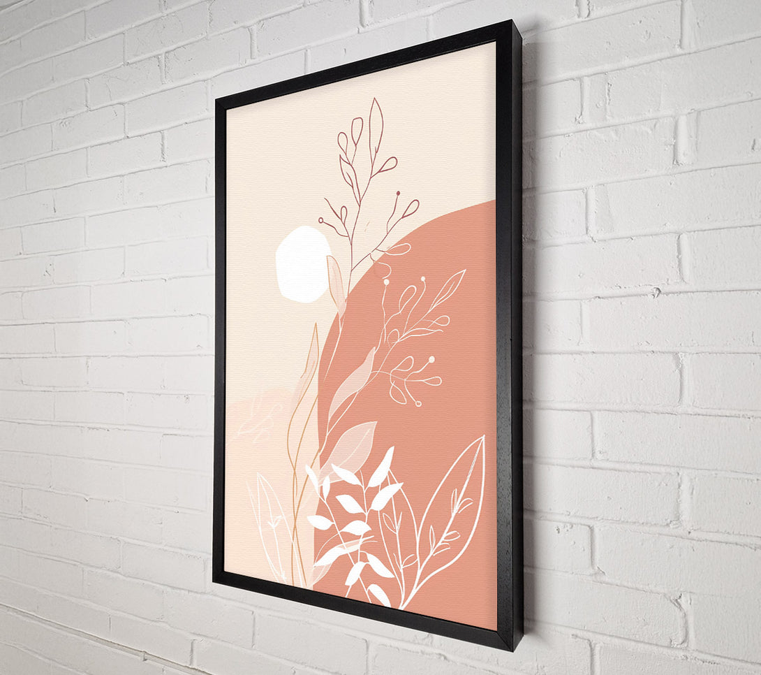  A Canvas Print of Peach Floral Bloom Canvas Wall Art