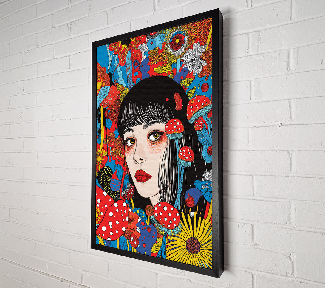  A Canvas Print of Red Floral Entrapment Canvas Art