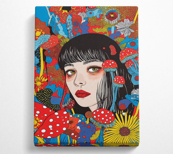  A Canvas Print of Red Floral Entrapment Canvas Art