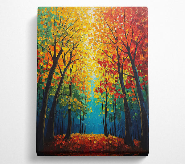  A Canvas Print of Golden Autumn Woods Canvas Art