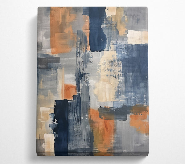  A Canvas Print of Indigo Abstract Forms Canvas Print
