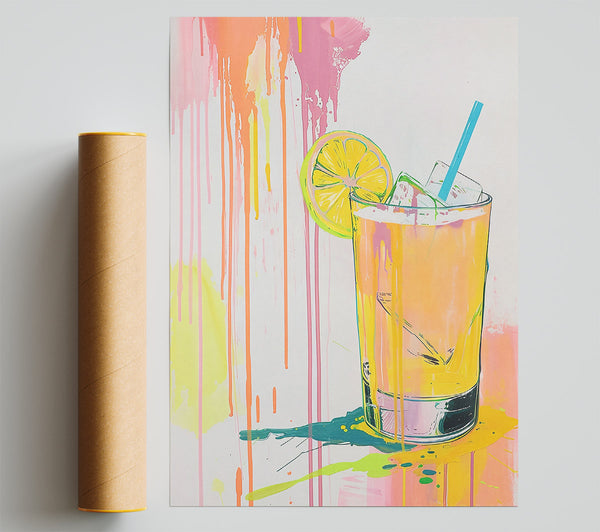 Yellow Dripping Lemonade Giclee Print