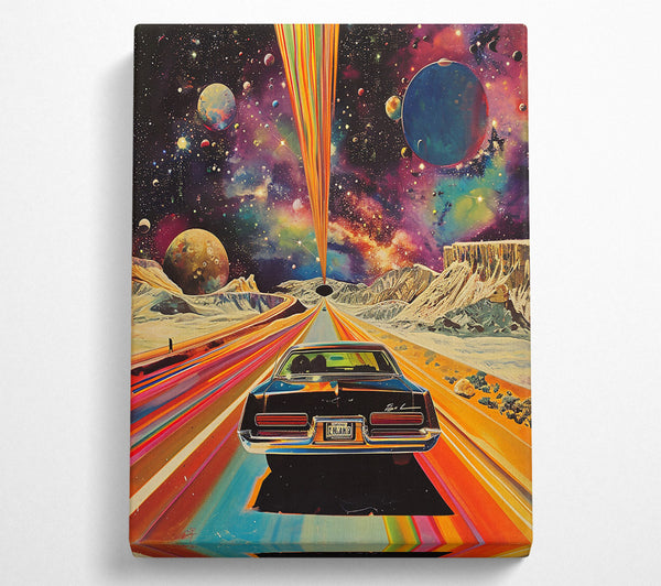 A Canvas Print of Cosmic Orange Highway Canvas Print