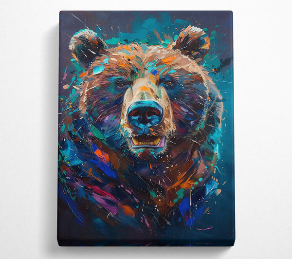  A Canvas Print of Blue Bear Gaze Canvas Print