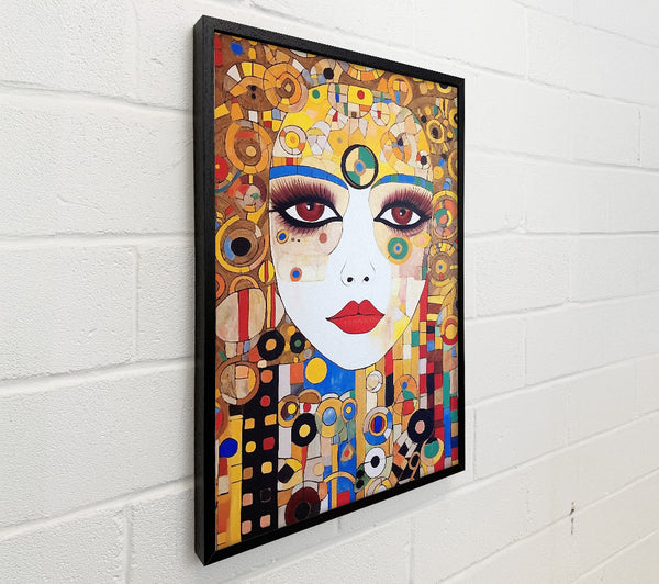 Lady With Lashes Klimt Style