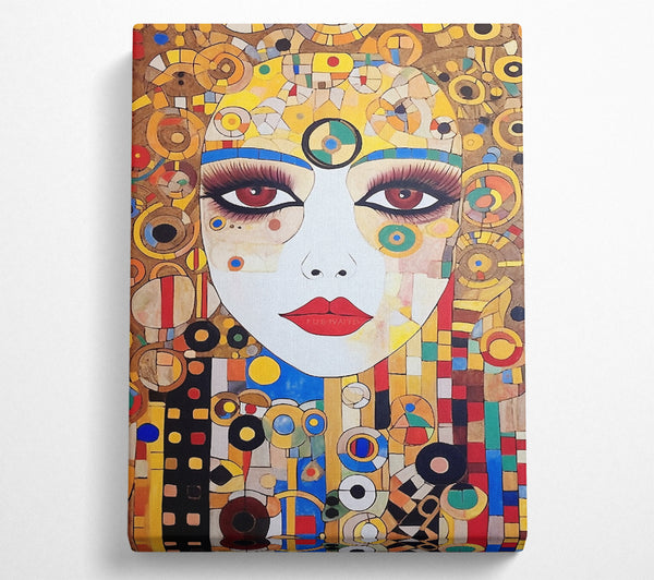  A Canvas Print of Lady With Lashes Klimt Style Canvas Art
