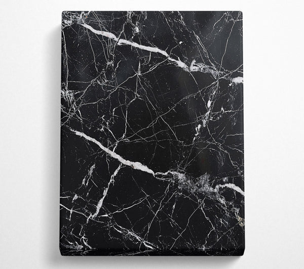  A Canvas Print of Black Marble Veins Canvas Wall Art