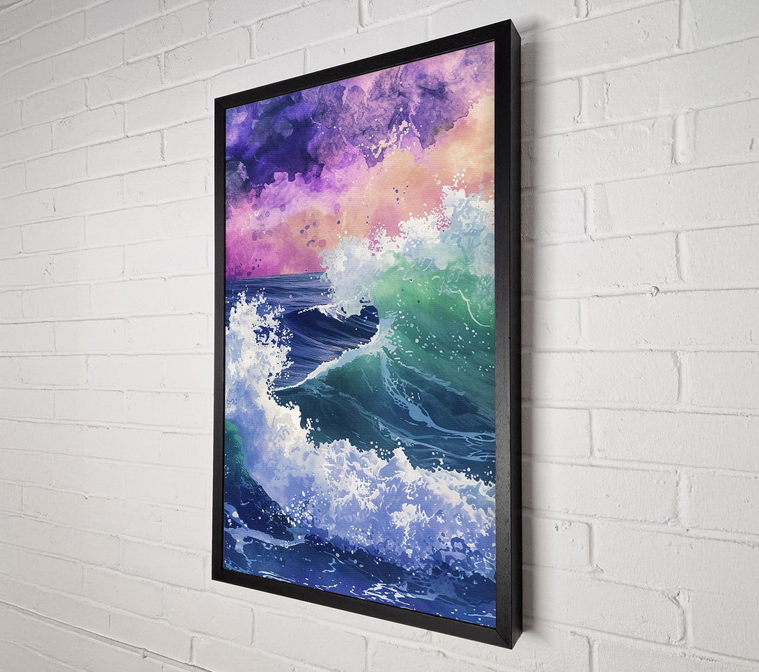  A Canvas Print of Azure Ocean Surge Canvas Art