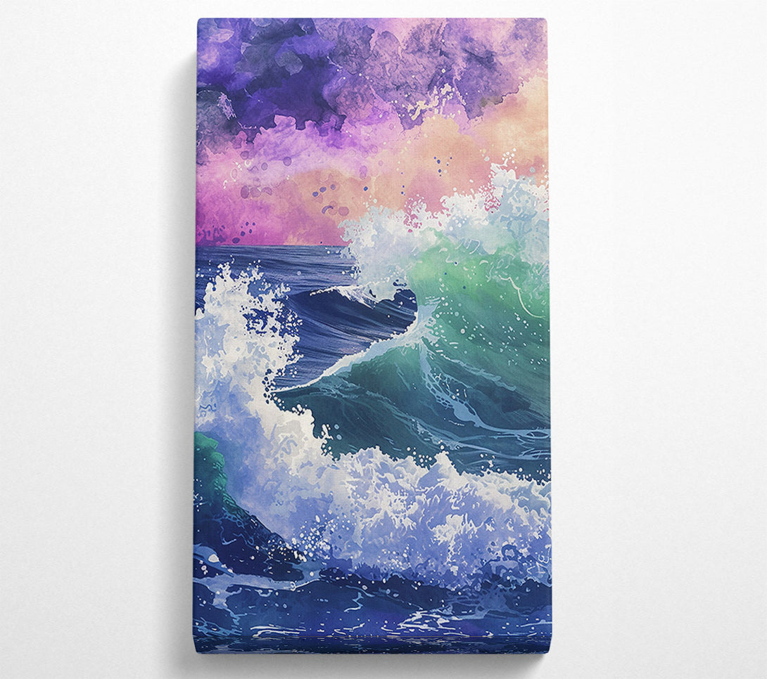  A Canvas Print of Azure Ocean Surge Canvas Art