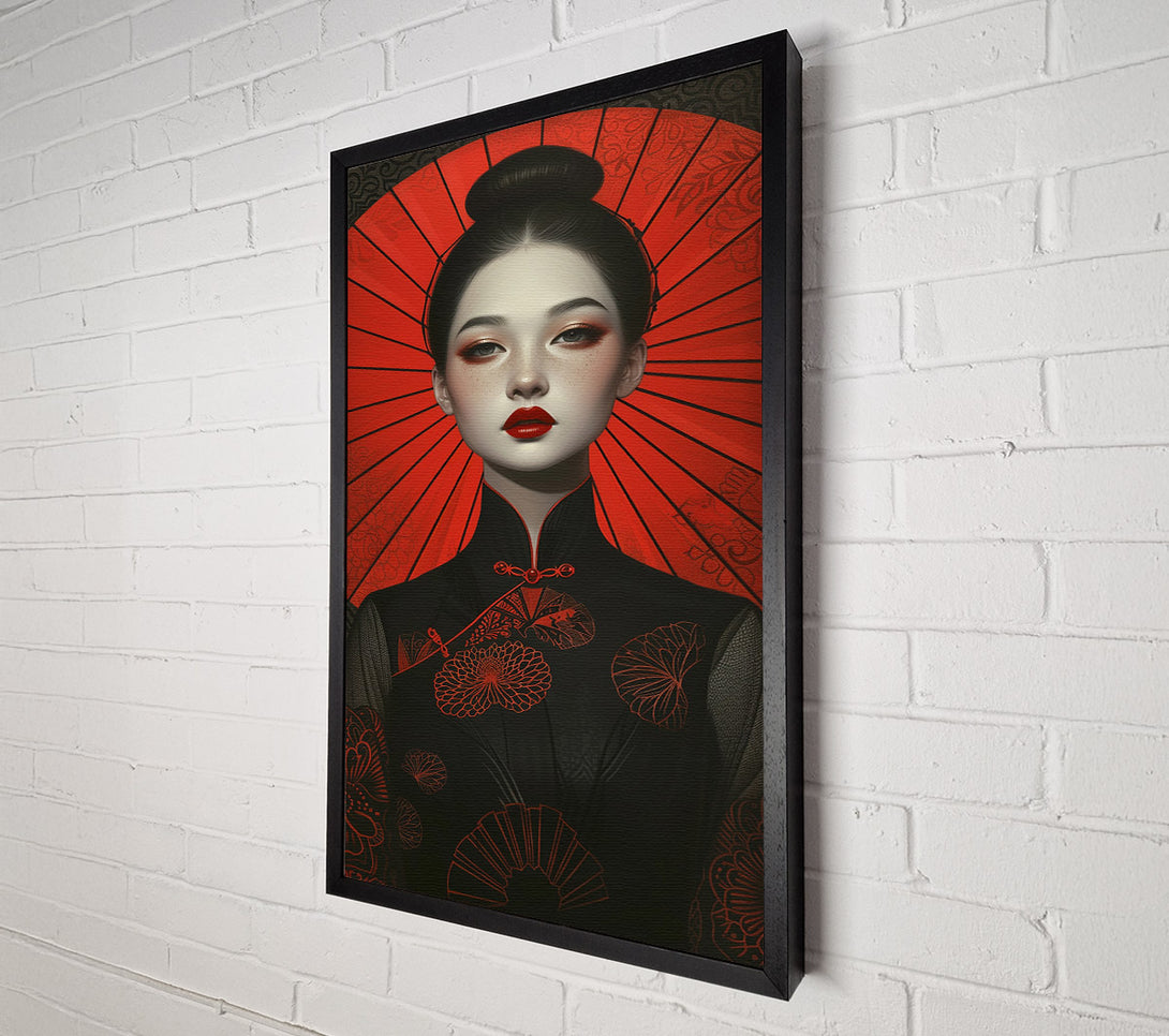  A Canvas Print of Lady With Umbrella Canvas Print