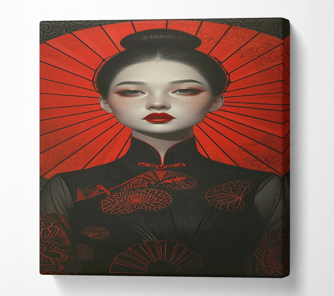  A Canvas Print of Lady With Umbrella Canvas Print