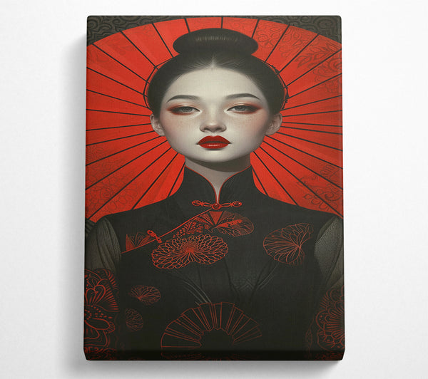  A Canvas Print of Lady With Umbrella Canvas Print