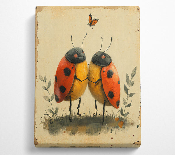  A Canvas Print of Ladybird Love Canvas Art