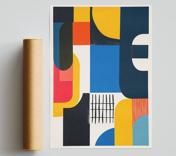 Yellow Abstract Composition Poster