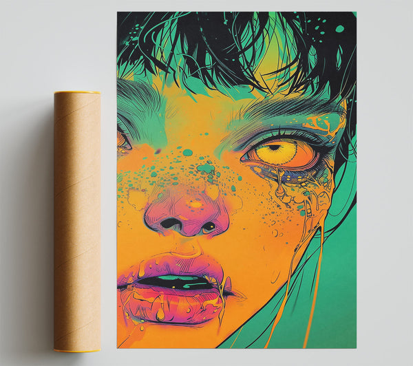 Orange Drip Dream Giclee Print