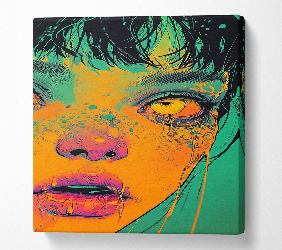  A Canvas Print of Orange Drip Dream Canvas Art